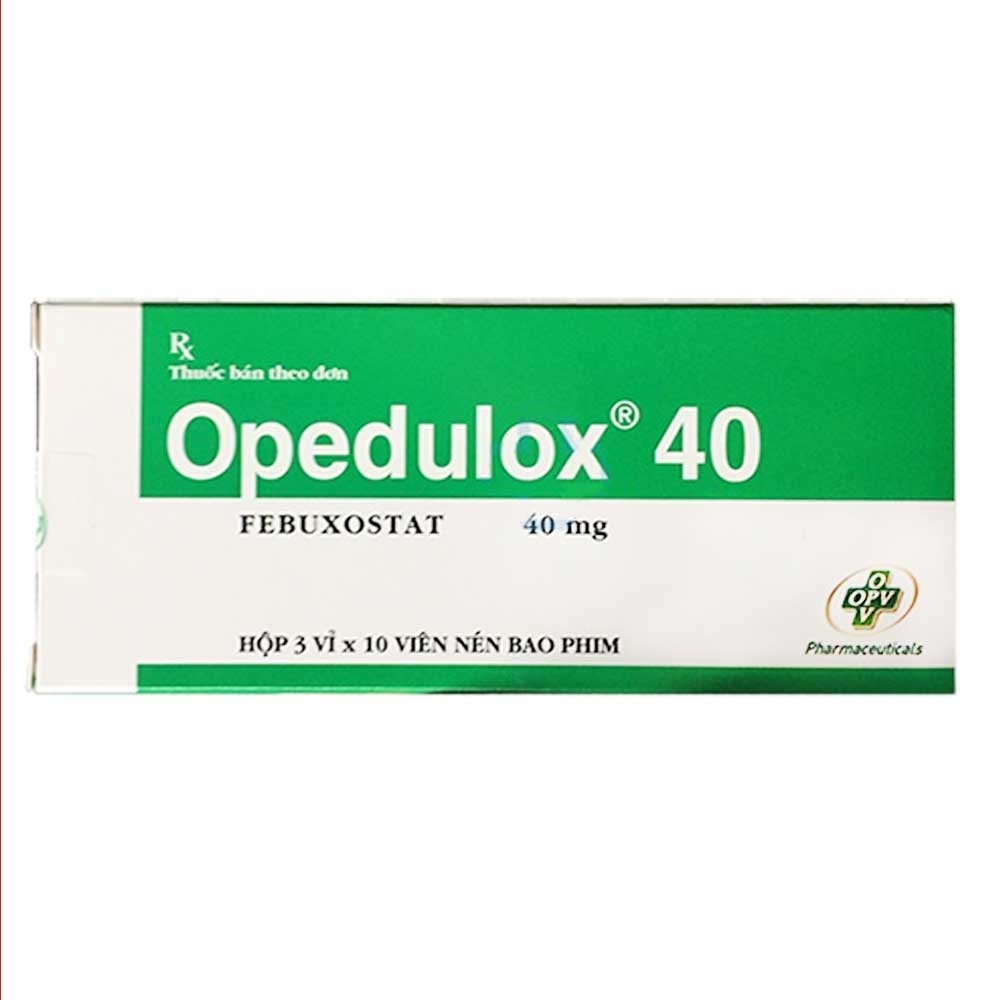 Thuốc Opedulox 40 OPV điều trị tăng acid uric mạn tính (3 vỉ x 10 viên)