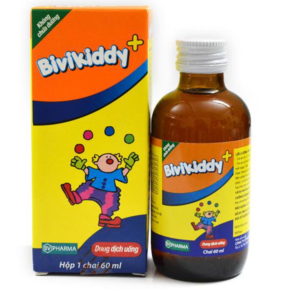 Siro Bivikiddy+ BVpharma bổ sung và phòng ngừa thiếu hụt vitamin và khoáng chất (60ml)