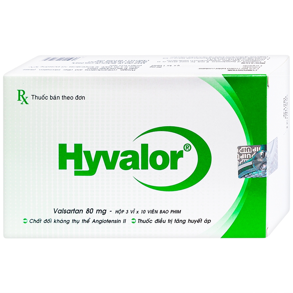 Thuốc Hyvalor 80mg United điều trị tăng huyết áp, suy tim (3 vỉ x 10 viên)