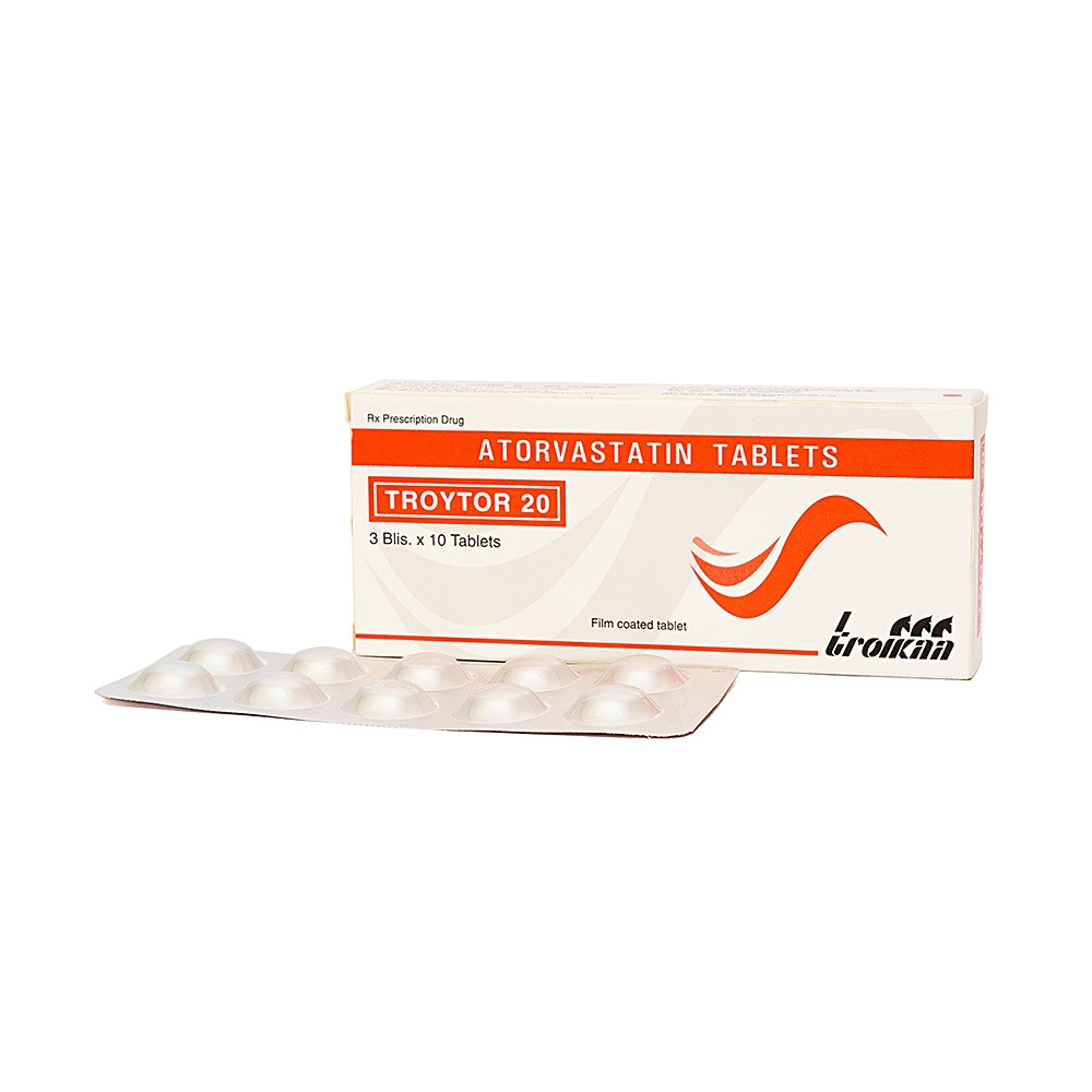 Thuốc Troytor 20 Troikka hỗ trợ giảm cholesterol toàn phần (3 vỉ x 10 viên) 