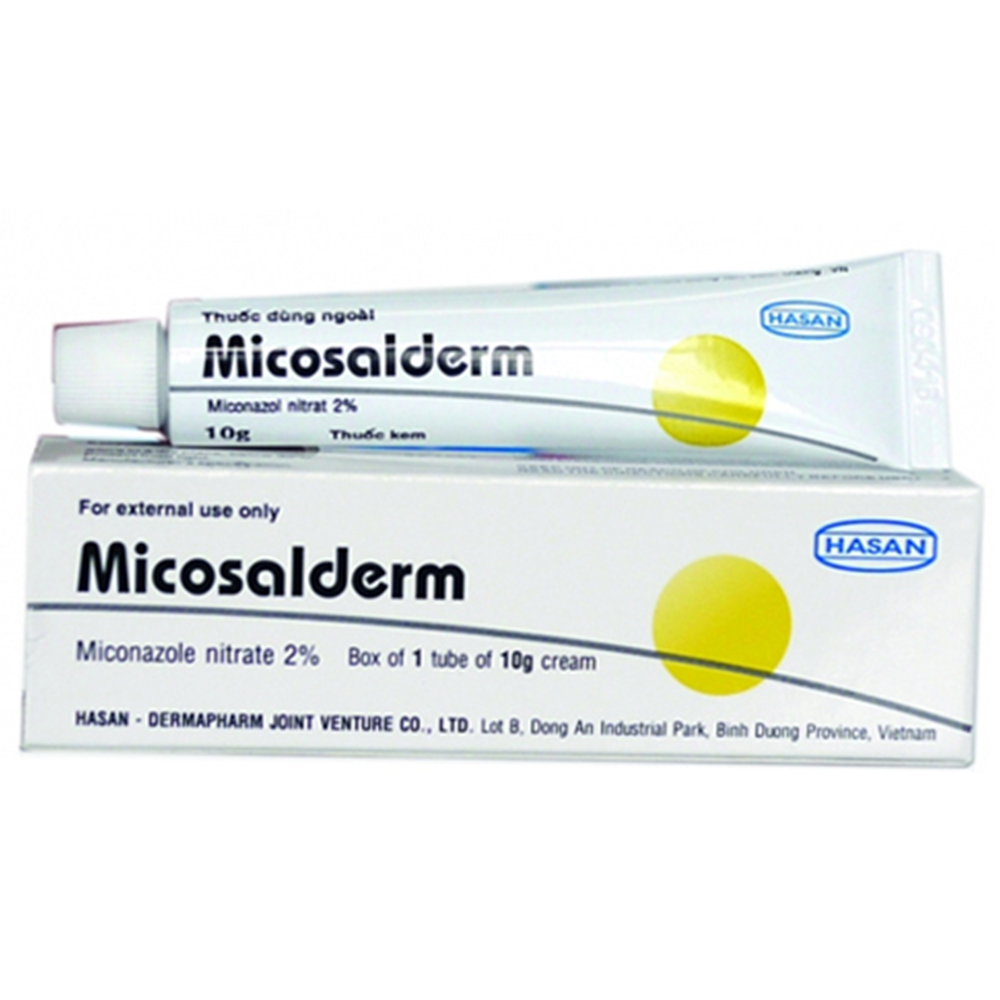 Kem bôi da Micosalderm 2% Hasan điều trị các bệnh da liễu do nhiễm nấm (10g)