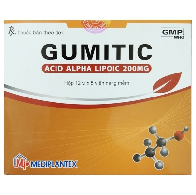 Thuốc Gumitic 200mg Mediplantex điều trị rối loạn cảm giác do viêm đa dây thần kinh đái tháo đường (12 vỉ x 5 viên)