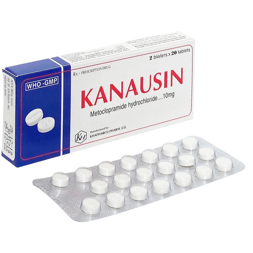 Thuốc Kanausin Khapharco điều trị nôn và buồn nôn (2 vỉ x 20 viên)