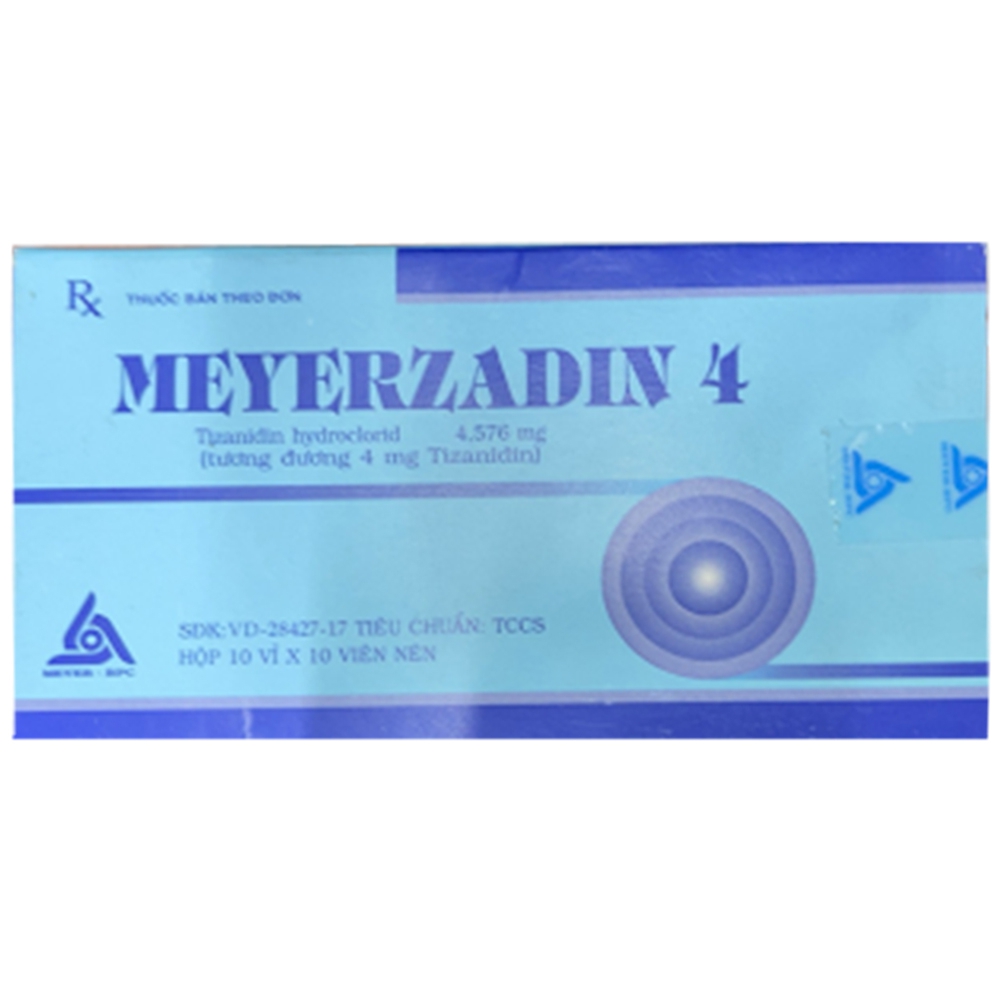 Thuốc Meyerzadin 4mg Meyer-BPC điều trị đau nhức xương khớp (10 vỉ x 10 viên)