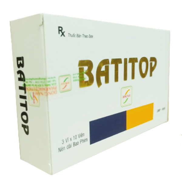 Thuốc Batitop 500mg Đông Nam điều trị nhiễm khuẩn (3 vỉ x 10 viên)