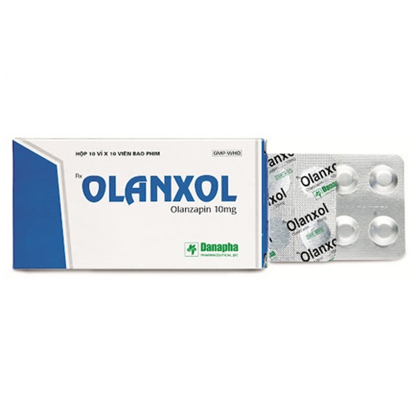 Viên nén Olanxol 10mg Danapha điều trị tâm thần phân liệt (10 vỉ x 10 viên)