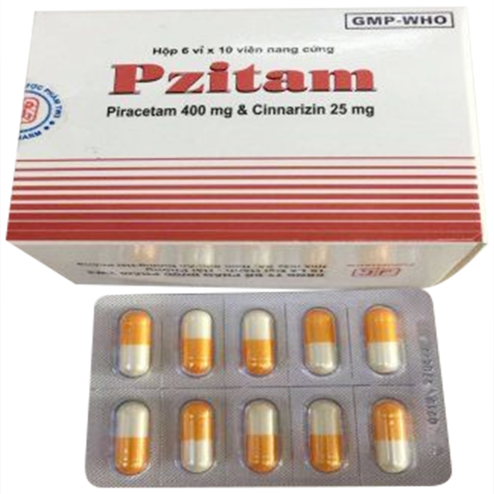 Thuốc Pzitam TW3 giảm các tổn thương do thiếu máu não cục bộ (6 vỉ x 10 viên)