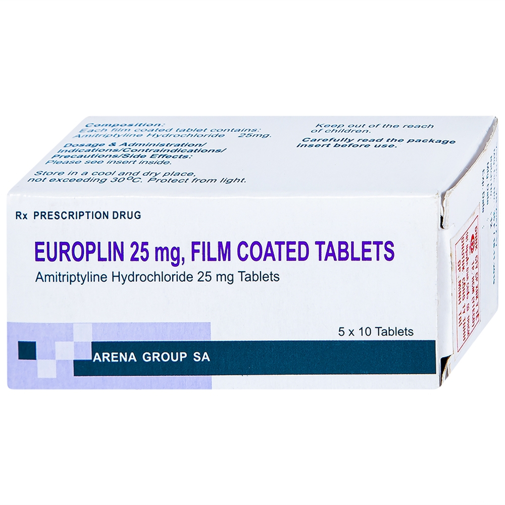 Thuốc Europlin 25mg điều trị trầm cảm (5 vỉ x 10 viên)