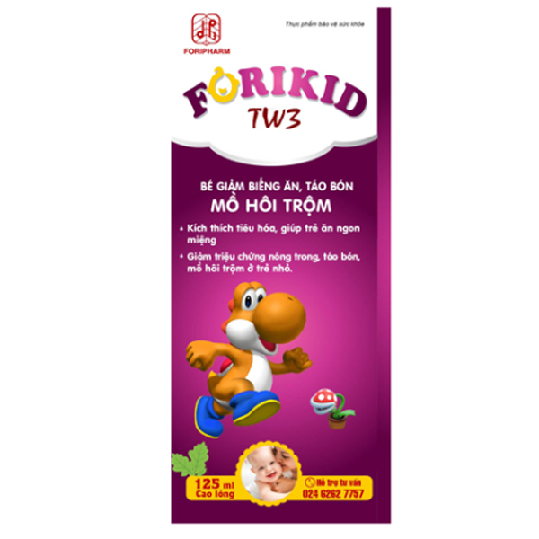 Siro Forikid TW3 kích thích tiêu hóa, giúp trẻ ăn ngon miệng hơn (125ml)