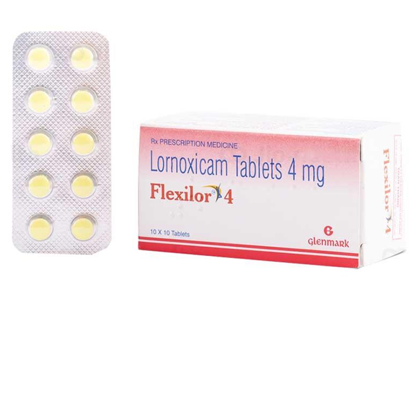 Thuốc Flexilor 4mg Glenmark điều trị viêm xương khớp, viêm khớp dạng thấp (10 vỉ x 10 viên)