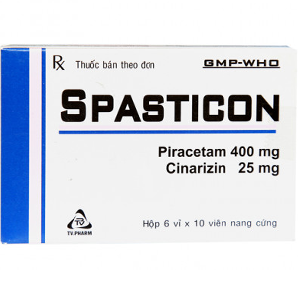 Thuốc Spasticon TV.Pharm điều trị bệnh não do chấn thương (6 vỉ x 10 viên)