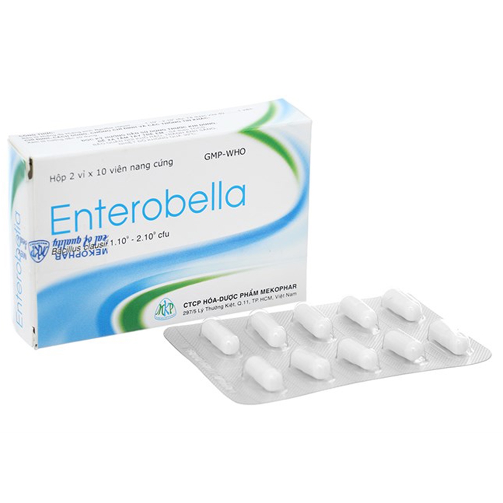 Thuốc Enterobella Mekophar điều trị và phòng ngừa rối loạn vi sinh đường ruột (2 vỉ x 10 viên)