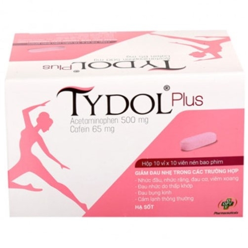 Thuốc Tydol Plus 500/65mg OPV giảm đau và hạ sốt (10 vỉ x 10 viên)