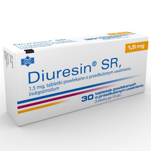 Thuốc Diuresin SR 1.5mg Polfarmex điều trị tăng huyết áp (3 vỉ x 10 viên)