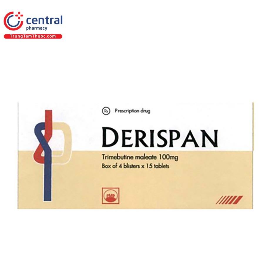 Thuốc Derispan 100mg điều trị triệu chứng đau do rối loạn chức năng đường tiêu hoá và đường mật (4 vỉ x 15 viên)