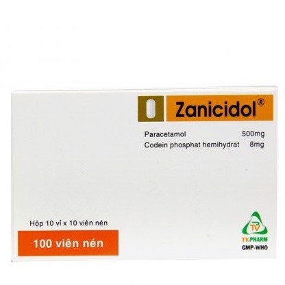 Thuốc Zanicidol 500mg TV.Pharm điều trị nhức đầu, nhức răng (10 vỉ x 10 viên)