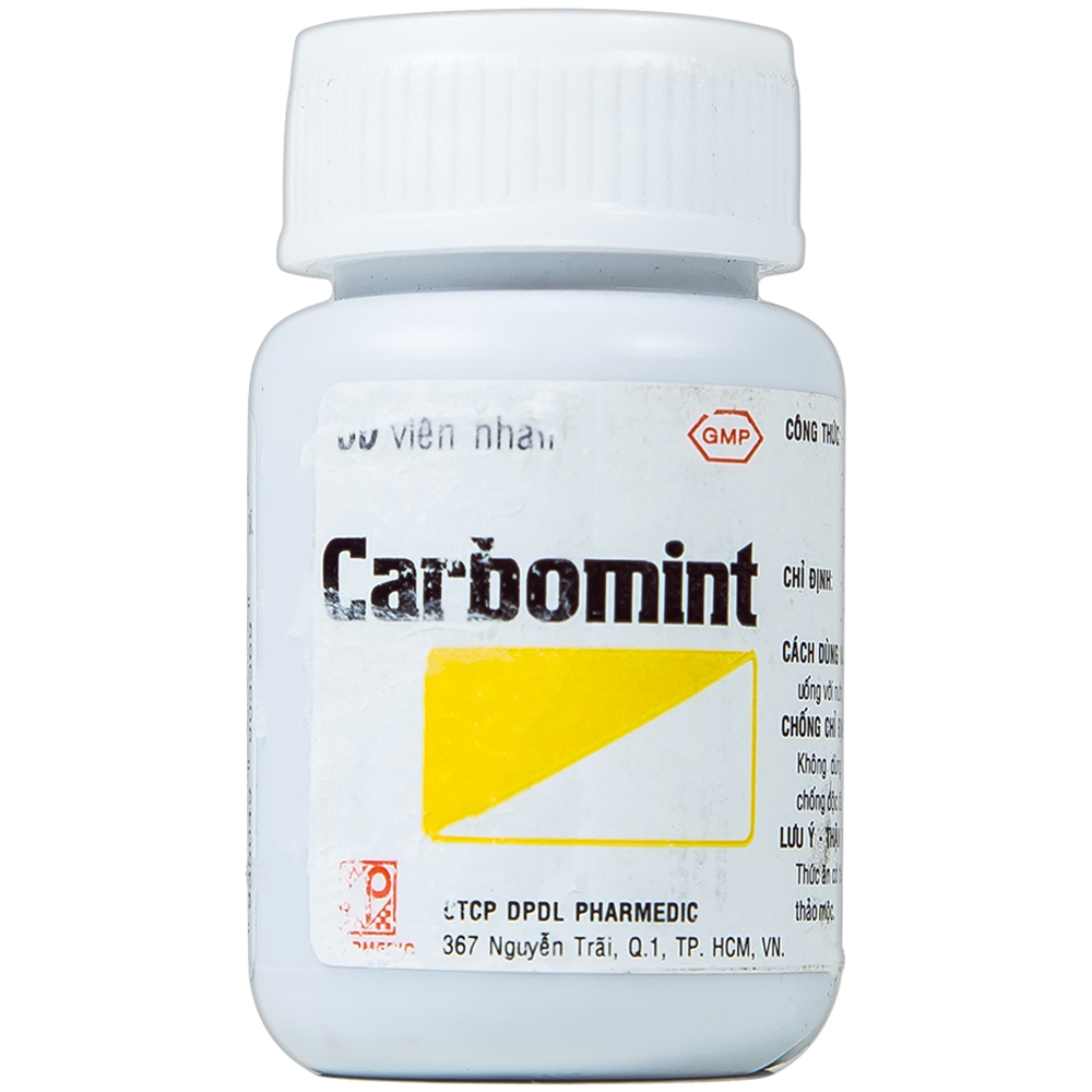 Thuốc Carbomint Pharmedic điều trị đầy hơi, khó tiêu (30 viên)