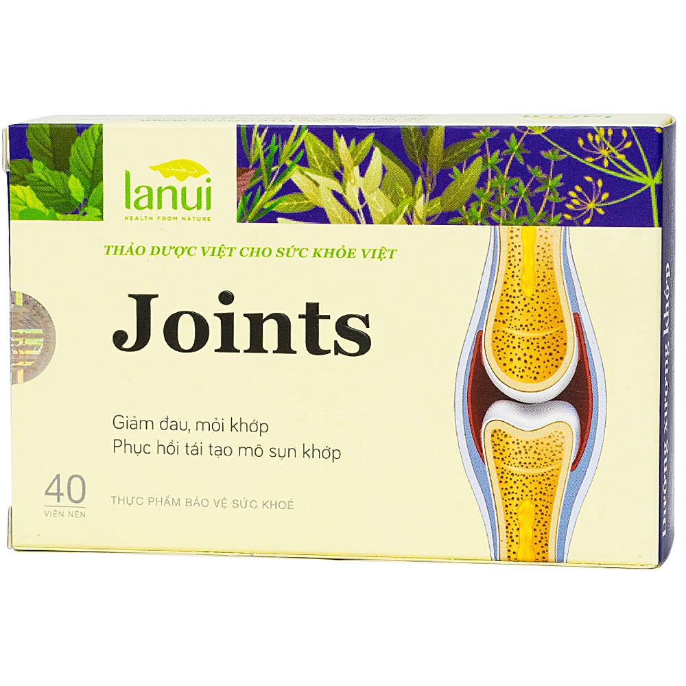 Viên uống Joints Lanui bổ xương khớp giảm đau, tạo chất nhờn, tái tạo sụn khớp (40 viên)