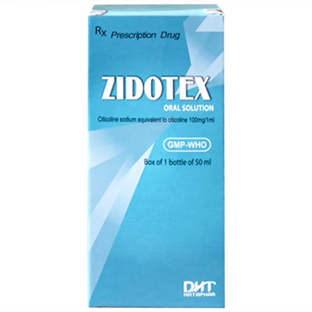 Dung dịch Zidotex 100mg Hataphar điều trị rối loạn mạch máu não (50ml)