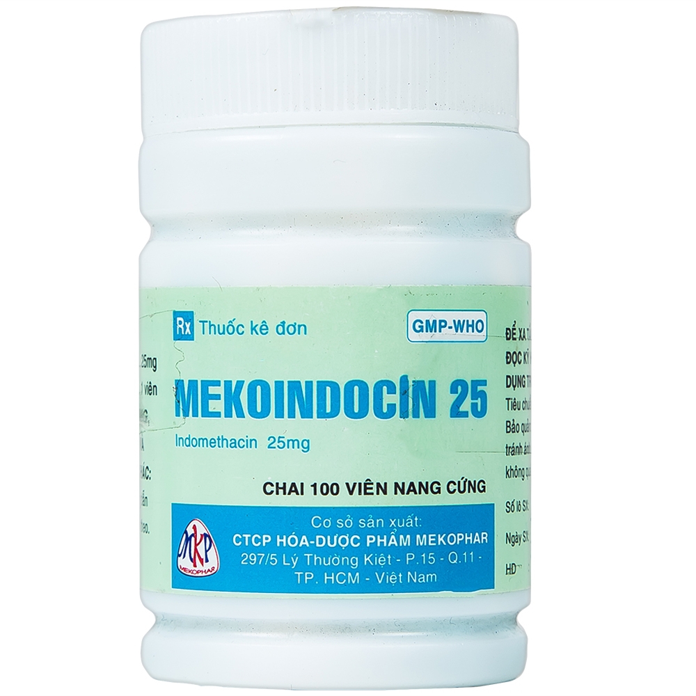 Thuốc Mekoindocin 25mg Mekophar điều trị bệnh khớp do viêm (100 viên)