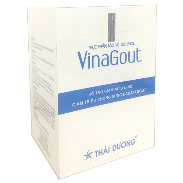 Viên uống VinaGout Thái Dương hỗ trợ giảm acid uric, giảm triệu chứng sưng đau do gout (10 vỉ x 6 viên)