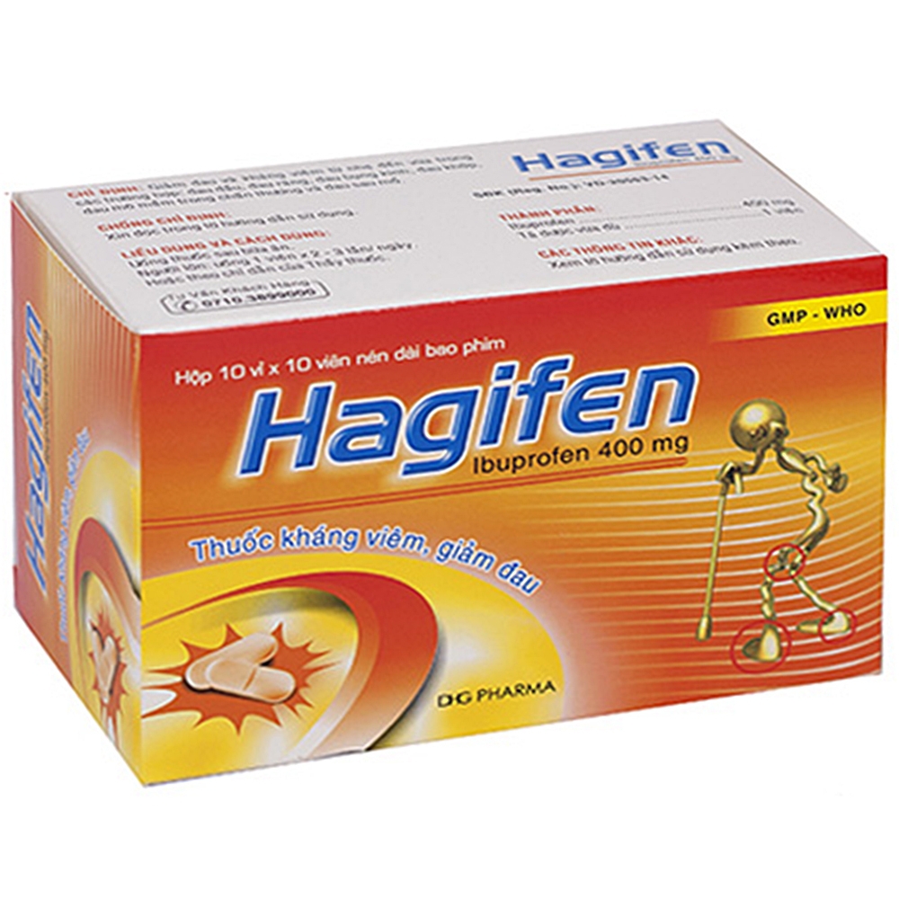 Thuốc Hagifen DHG kháng viêm, giảm đau (10 vỉ x 10 viên)