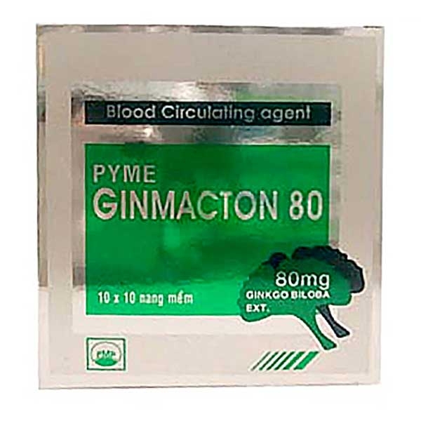 Thuốc Ginmacton 80 điều trị rối loạn chức năng não (10 vỉ x 10 viên)