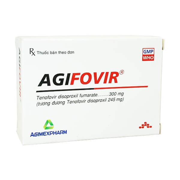 Thuốc Agifovir-E Agimexpharm hỗ trợ điều trị nhiễm HIV-1 (3 vỉ x 10 viên)