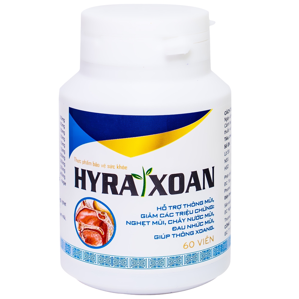 Viên uống Hyra Xoan Truepharmco hỗ trợ giảm các triệu chứng viêm xoang (60 viên)