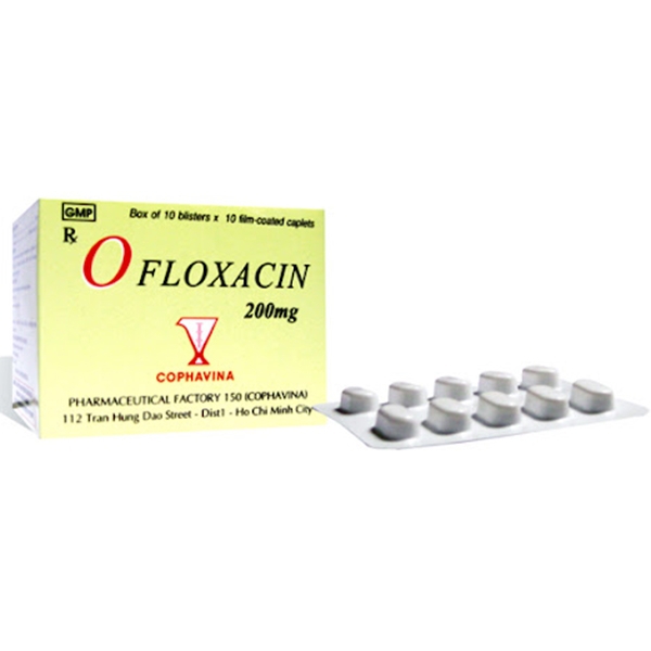 Thuốc Ofloxacin 200mg Armephaco điều trị viêm phế quản nặng, lậu, viêm tuyến tiền liệt (10 vỉ x 10 viên)