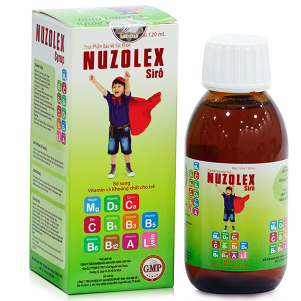 Siro Nuzolex Chân Tâm bổ sung Vitamin và khoáng chất (120ml)