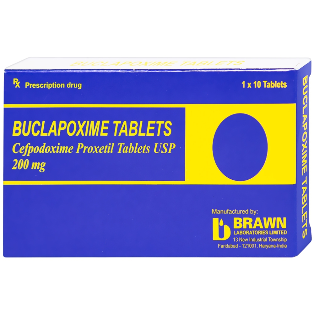 Thuốc Buclapoxime Brawn điều trị nhiễm khuẩn (1 vỉ x 10 viên)