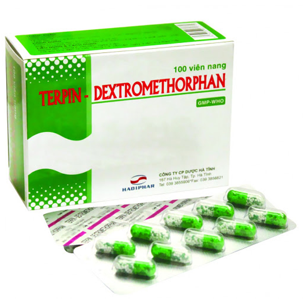 Thuốc Terpin - Dextromethorphan Hardiphar điều trị ho, long đàm (100 viên)