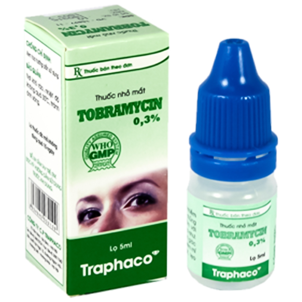 Thuốc nhỏ mắt Topramycin 0,3% Traphaco điều trị nhiễm khuẩn gây sưng đỏ (5ml)