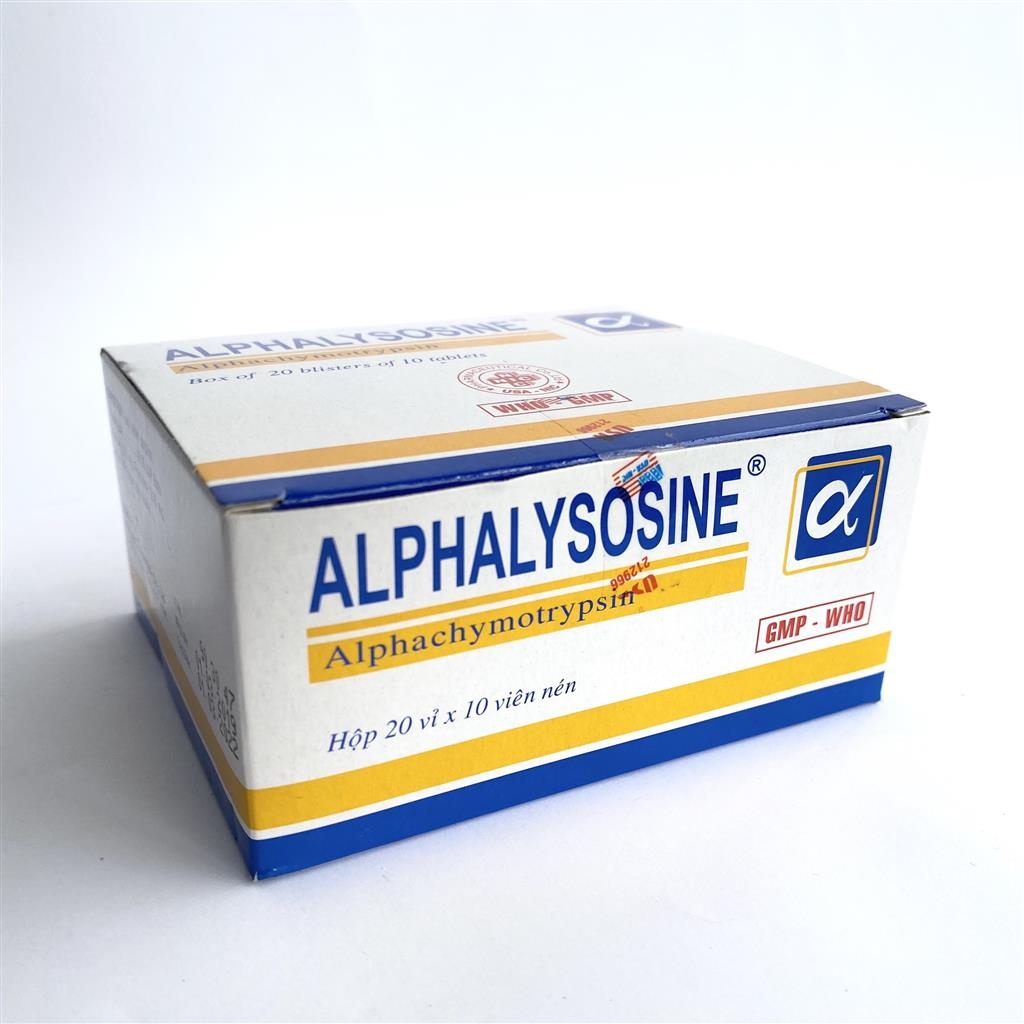 Thuốc Alphalysosine Usa - Nic Pharma điều trị viêm nhiễm sau phẩu thuật, chấn thương (20 vỉ x 10 viên)