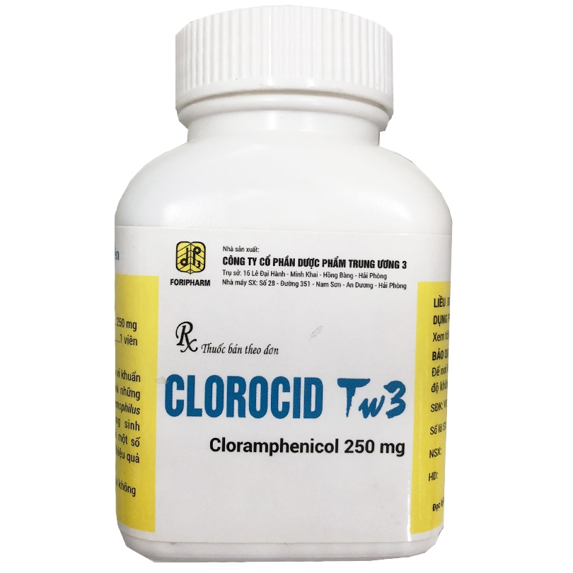 Thuốc Clorocid TW3 điều trị nhiễm khuẩn (400 viên)