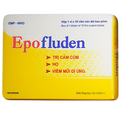 Thuốc Epofluden Hà Tây điều trị cảm cúm, ho, viêm mũi dị ứng (10 vỉ x 10 viên)