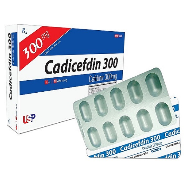 Thuốc Cadicefdin 300 USP điều trị nhiễm khuẩn (2 vỉ x 10 viên)