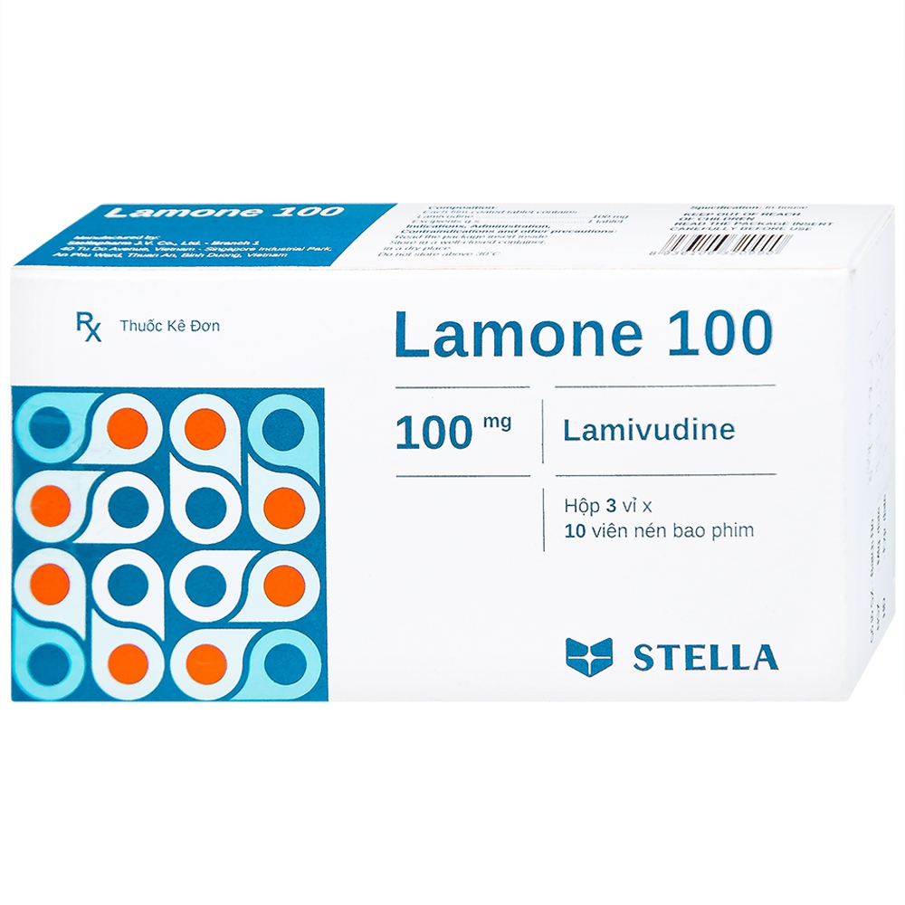 Thuốc Lamone 100 Stella điều trị viêm gan siêu vi B mãn tính (3 vỉ x 10 viên)