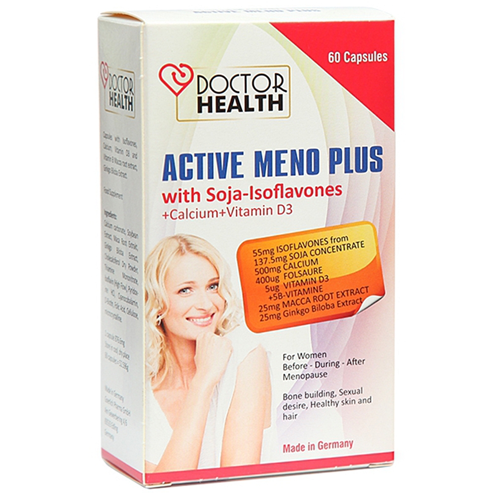 Viên uống Active Meno Plus hỗ trợ cân bằng nội tiết nữ (4 vỉ x 15 viên)