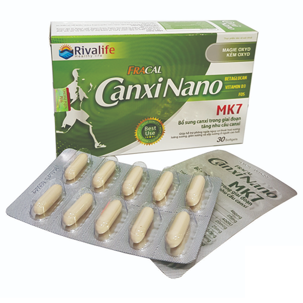 Viên uống Fracal Canxi Nano giảm nguy cơ thiếu canxi (30 viên)