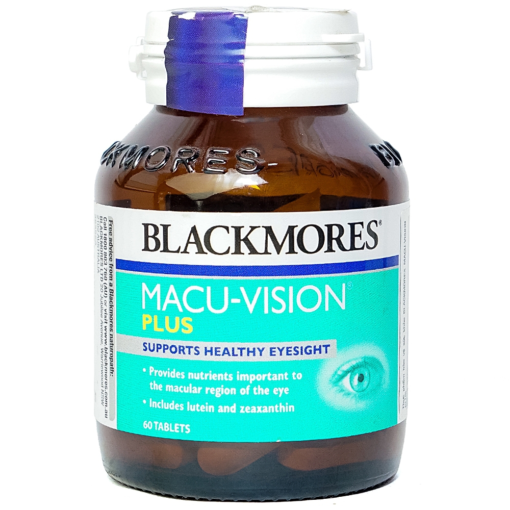 Viên uống Blackmores Macu-Vision Plus hỗ trợ chức năng mắt khỏe mạnh (60 viên)
