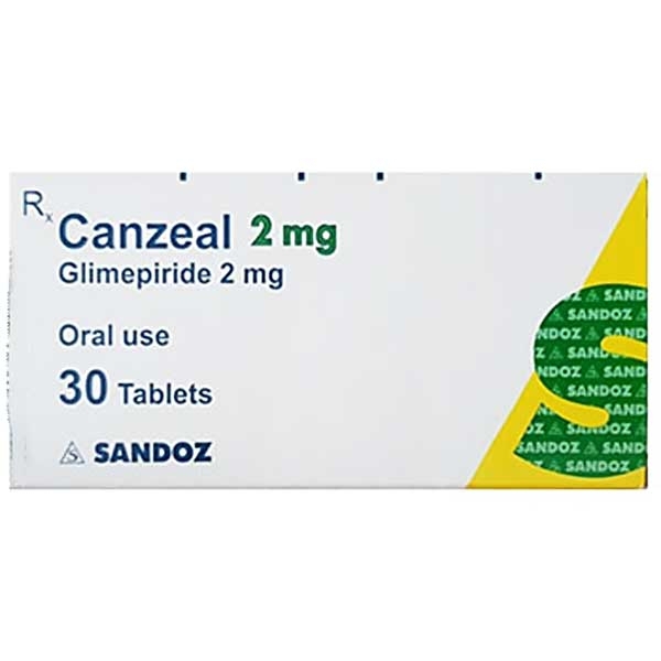 Thuốc Canzeal 2mg Sandoz điều trị đái tháo đường tuýp 2 (3 vỉ x 10 viên)