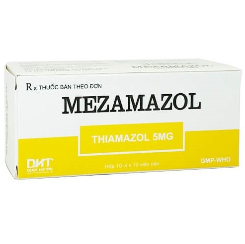 Viên nén Mezamazol 5mg Hataphar điều trị triệu chứng cường giáp (10 vỉ x 10 viên)