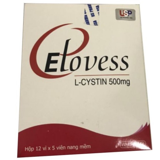 Thuốc Elovess 500mg USP dùng trong sạm da do mỹ phẩm, viêm da do thuốc, dị ứng (12 vỉ x 5 viên)