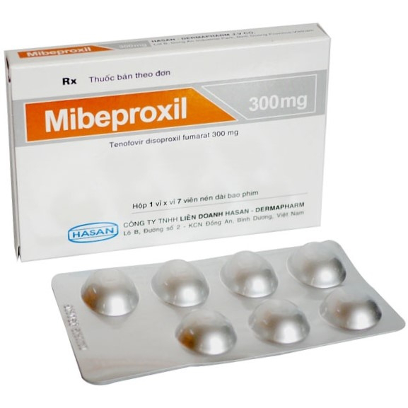 Thuốc Mibeproxil 300mg Hasan hỗ trợ điều trị nhiễm virus HIV (1 vỉ x 7 viên)