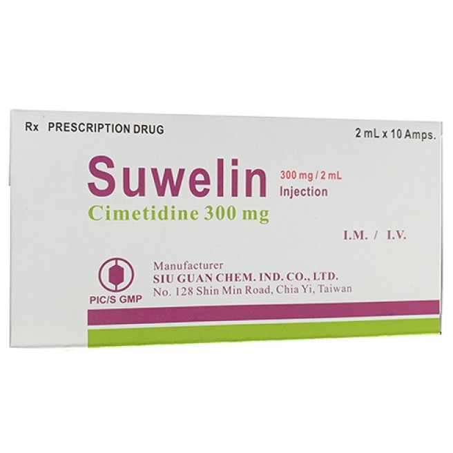 Thuốc tiêm Suwelin 300mg/2ml SiuGuanChem điều trị loét tá tràng (10 ống)