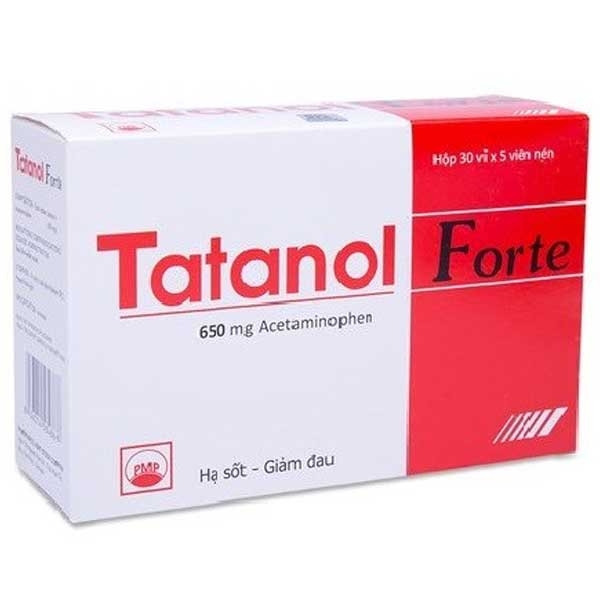 Thuốc Tatanol Forte hạ sốt, giảm đau (30 vỉ x 5 viên) 