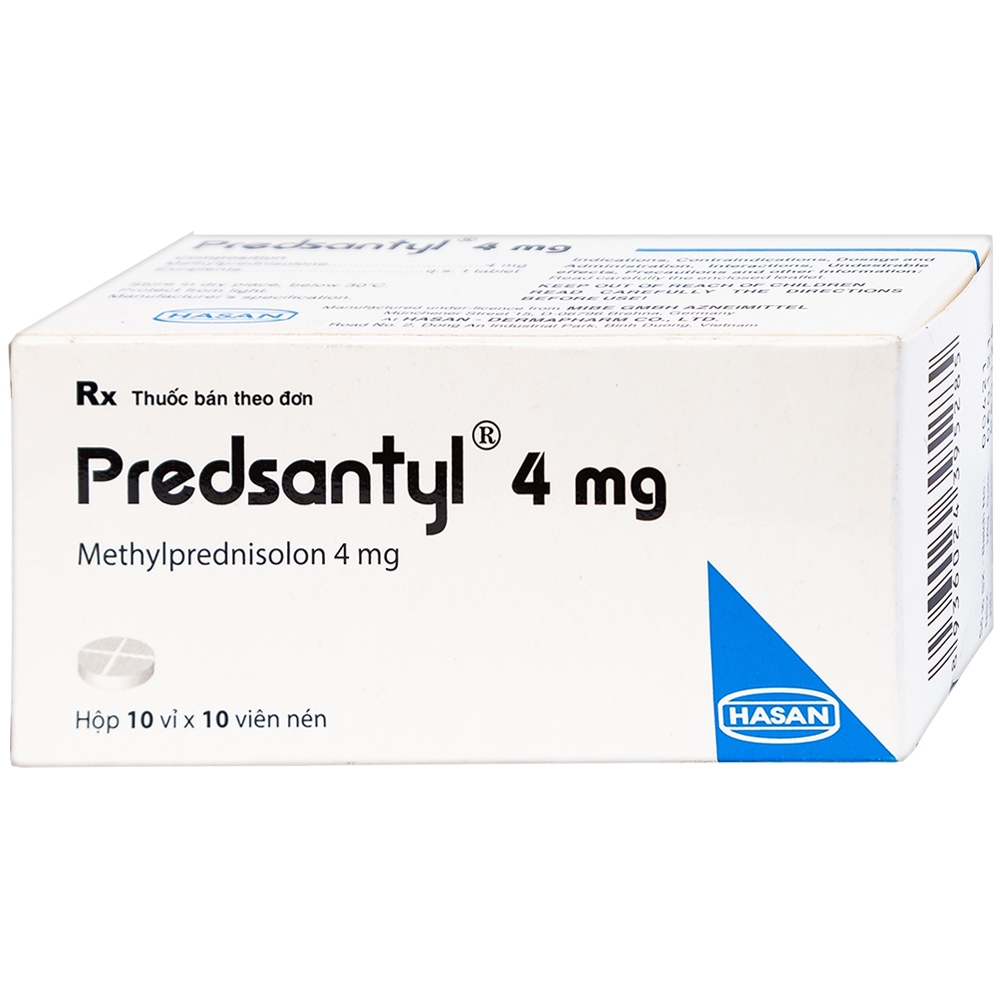 Thuốc Predsantyl 4mg Hasan kháng viêm và miễn dịch (10 vỉ x 10 viên)