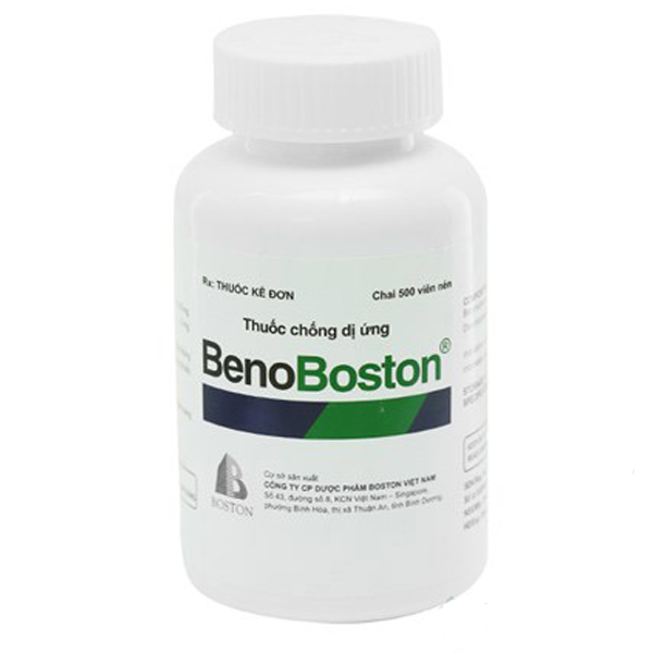 Thuốc chống dị ứng BenoBoston điều trị viêm mũi dị ứng, mày đay cấp tính (500 viên)